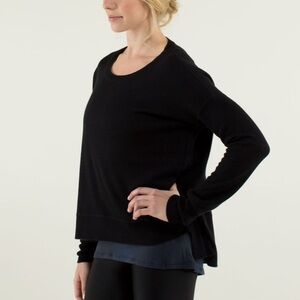 lululemon Pure Balance Sweater Reversible Black Sz 8